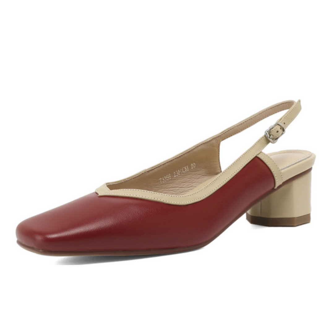 Emilia Women's Leather Square Toe Sandal - Luxuryurbanwear