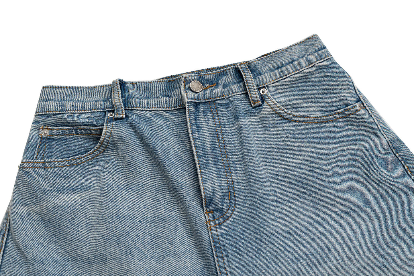 Stacked Washed Blue | Wide Jeans - Luxuryurbanwear
