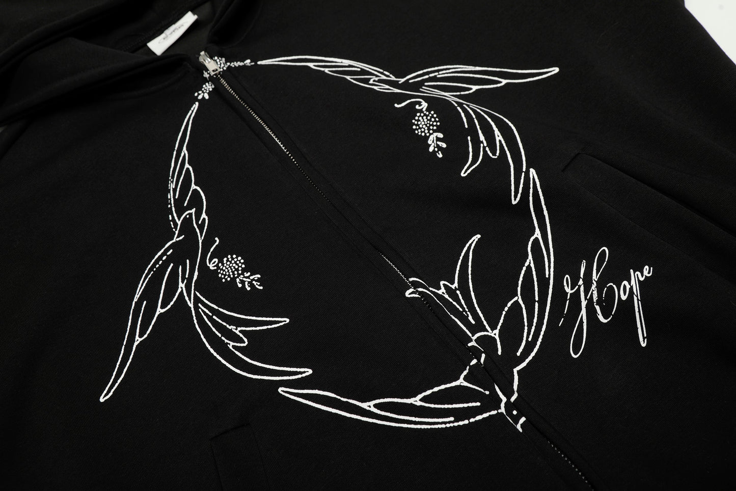 Doves Hope | Oversized Zip Up Hoodie - Luxuryurbanwear