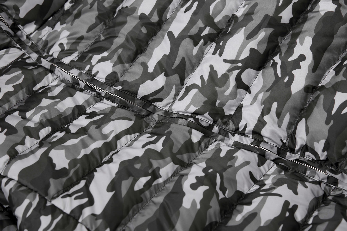 Camo Panel | Short Puffer Jacket - Luxuryurbanwear