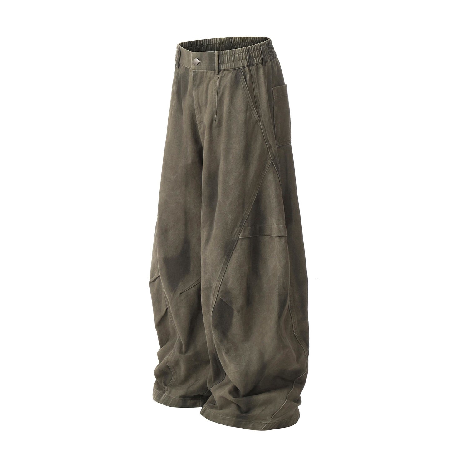 Tie-Waist Flow | Wide Leg Pleated Pants - Luxuryurbanwear