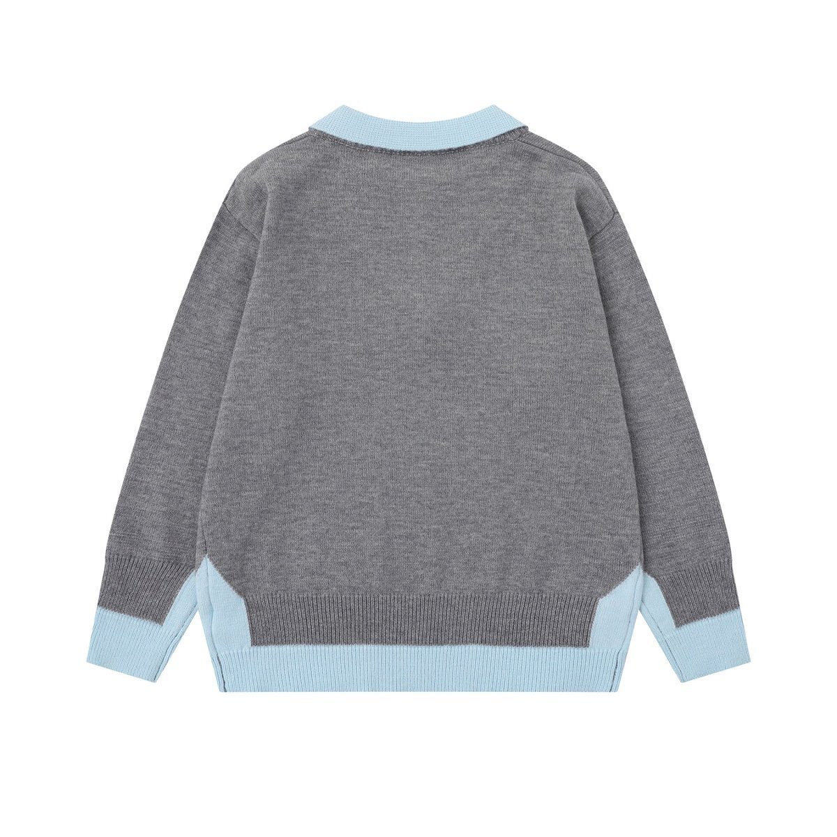 Classic Line | Contrast Collar Knit Polo Sweater - Luxuryurbanwear