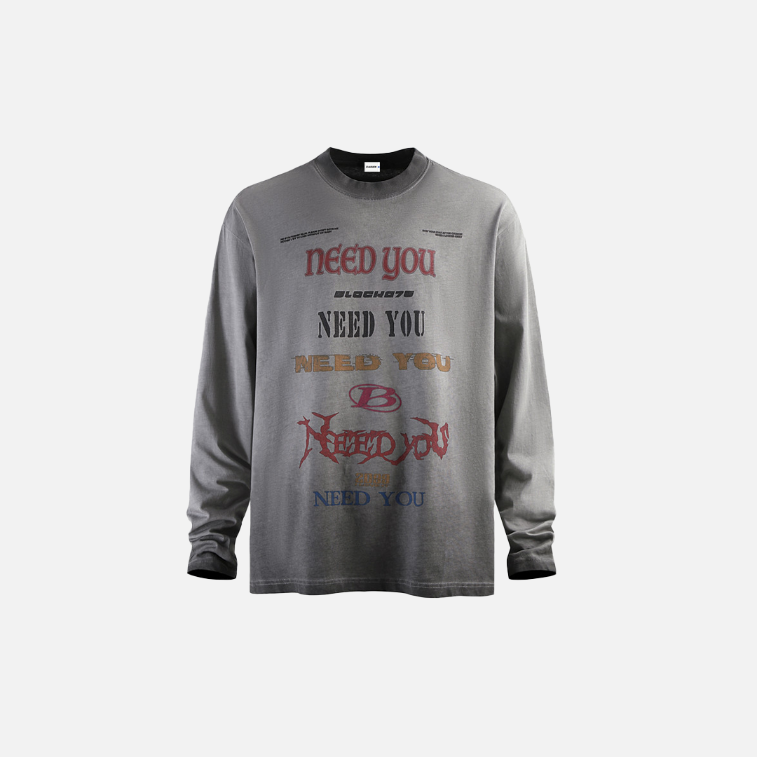 Retro Distressed Oversized Long Sleeve T-Shirt - Luxuryurbanwear