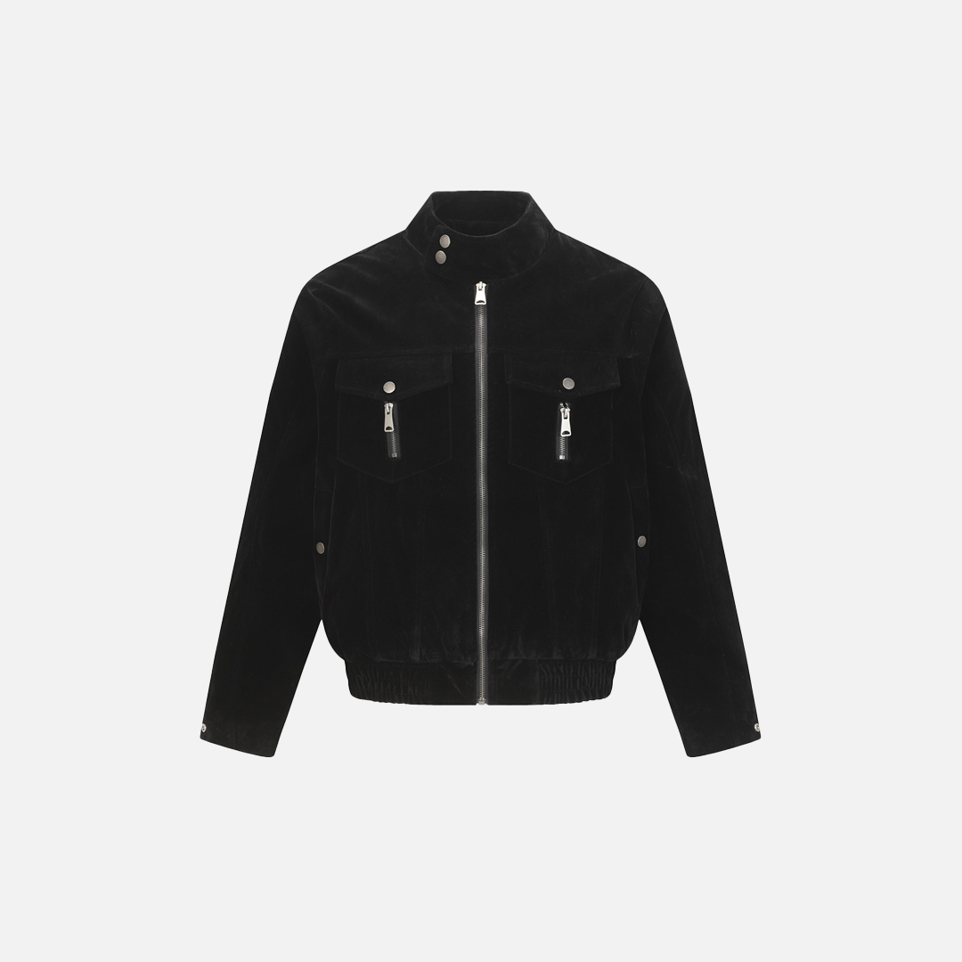 Warm Punk European Style Casual Zip-Up Woven Jacket - Luxuryurbanwear
