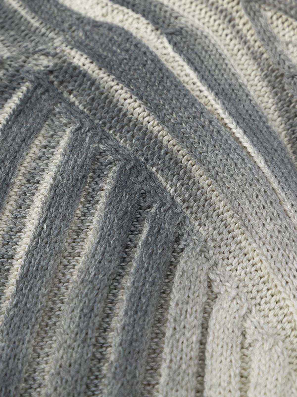 Retro Striped Spray Color Sweater