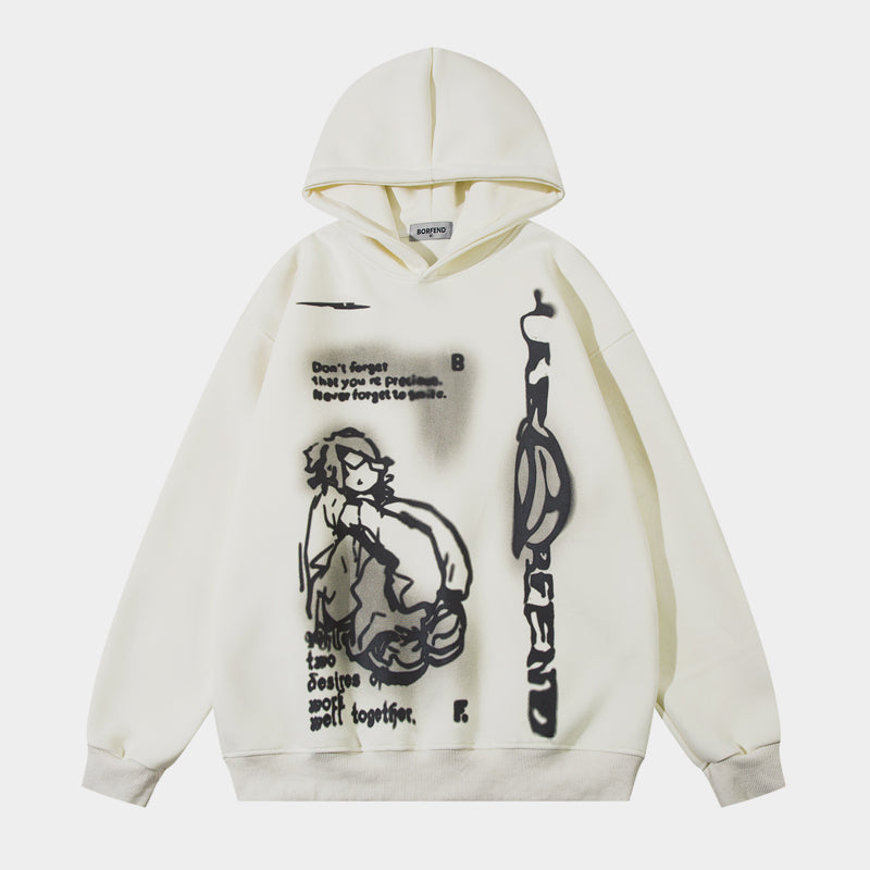 Anime Print | Oversized Hoodie - Luxuryurbanwear