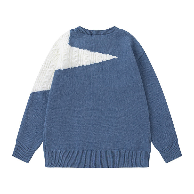 Street Starburst Patchwork Oversized Jumper - High Street Knitwear | LuxuryUrbanwear - Luxuryurbanwear