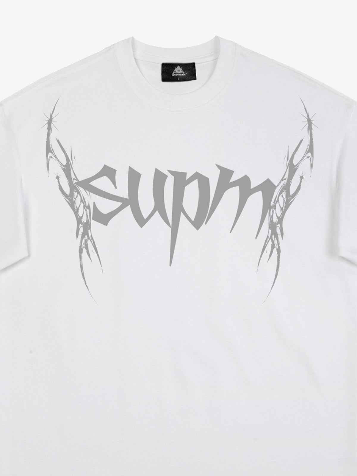 SUPM Gothic Sharp Letter Graphic T-Shirt