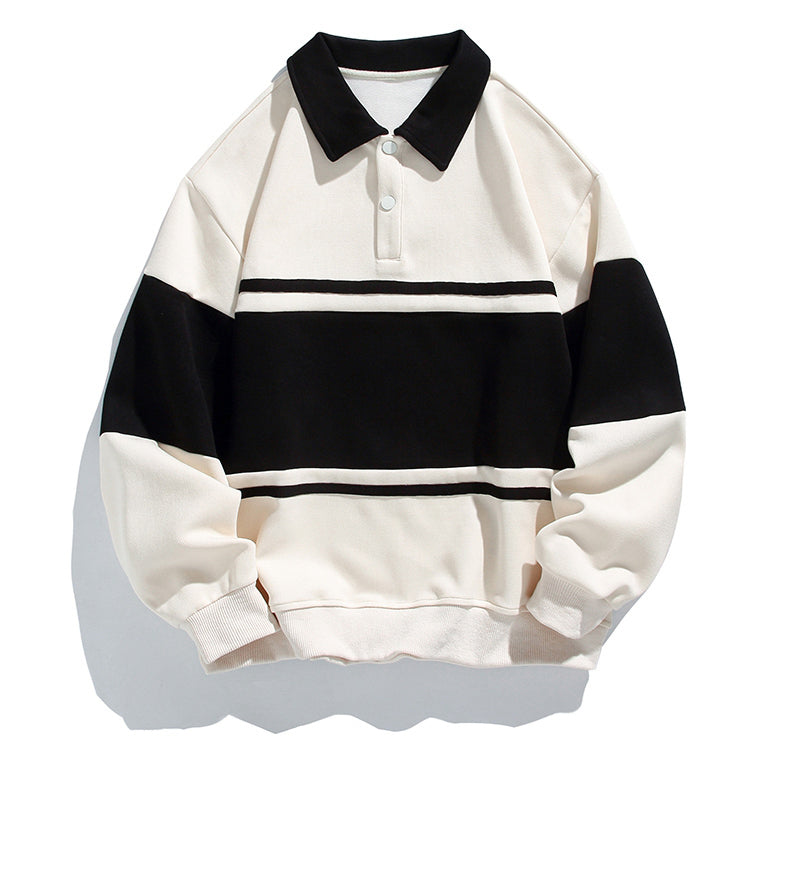 Classic Stripes | Timeless Polo Sweatshirt - Luxuryurbanwear