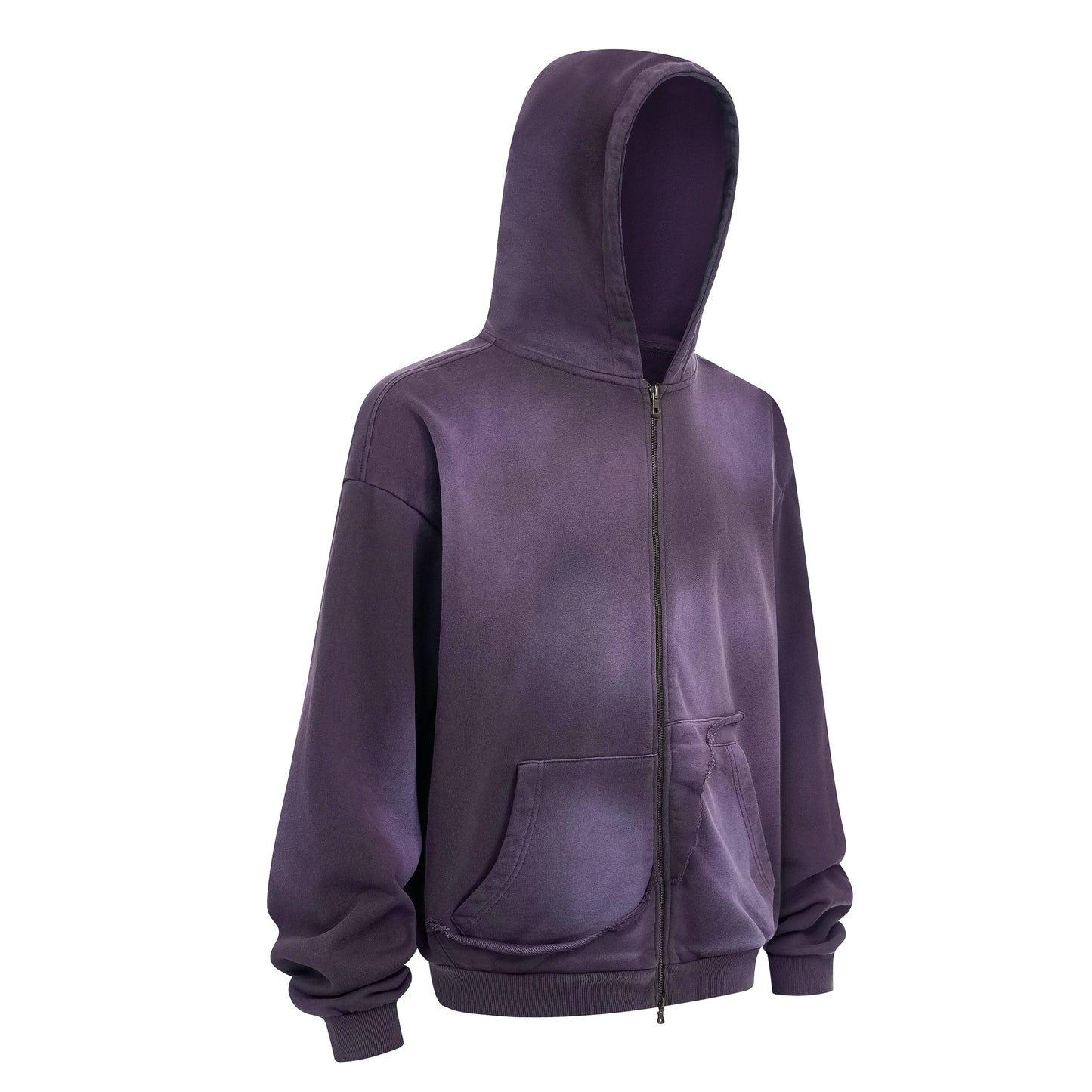 Washed Distressed | Zip-Up Hoodie - Luxuryurbanwear