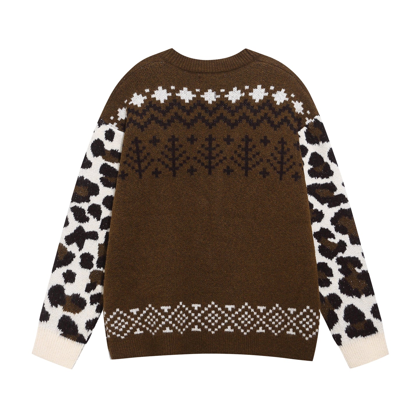 Snow Pup | Playful Pup Print Knit Cardigan - Luxuryurbanwear