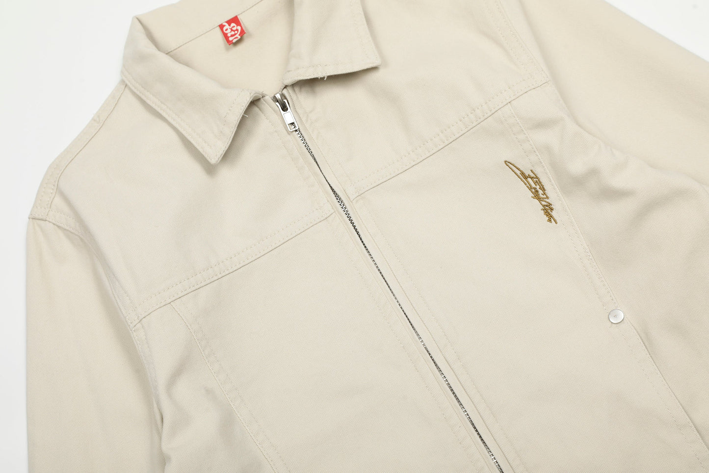 Steel Fade | Minimalist Zip-Up Denim Jacket - Luxuryurbanwear