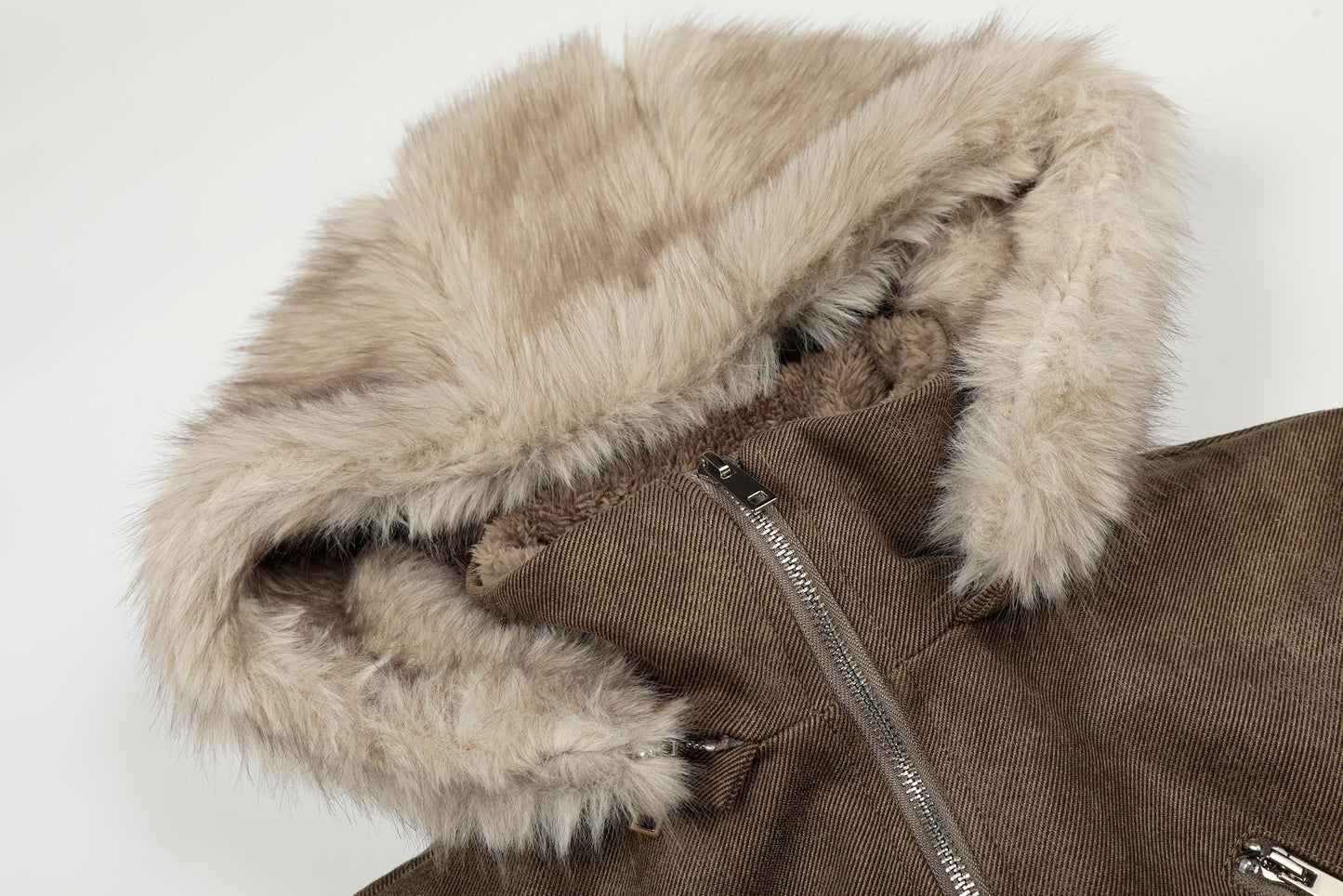 Urban Luxe | Bomber Jacket with Faux Fur Trim - Luxuryurbanwear