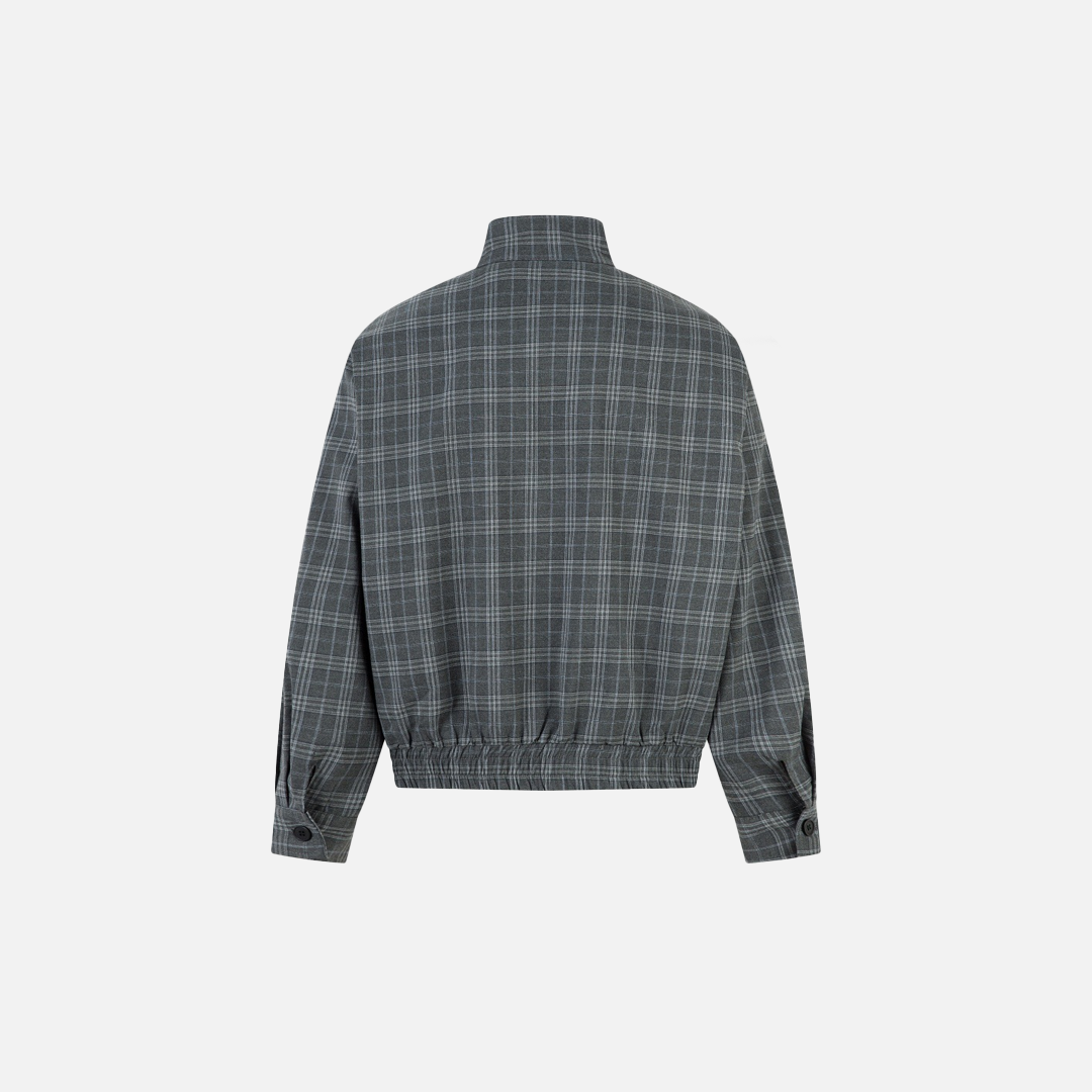 Vintage Plaid Two Way To Wear Zipper Jacket - Luxuryurbanwear
