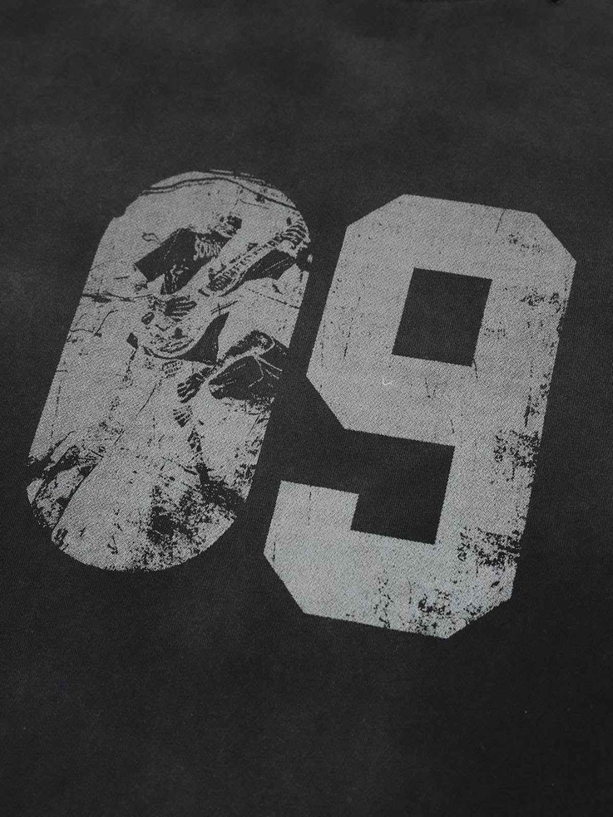 Distressed NO. 09 Long Sleeve T-Shirt