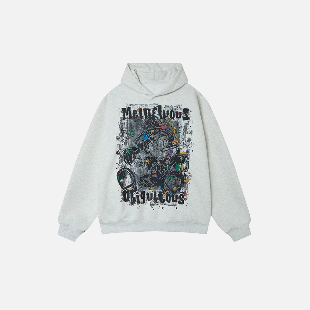 Stylish Graffiti Graphic Hip Hop Hoodie - Luxuryurbanwear