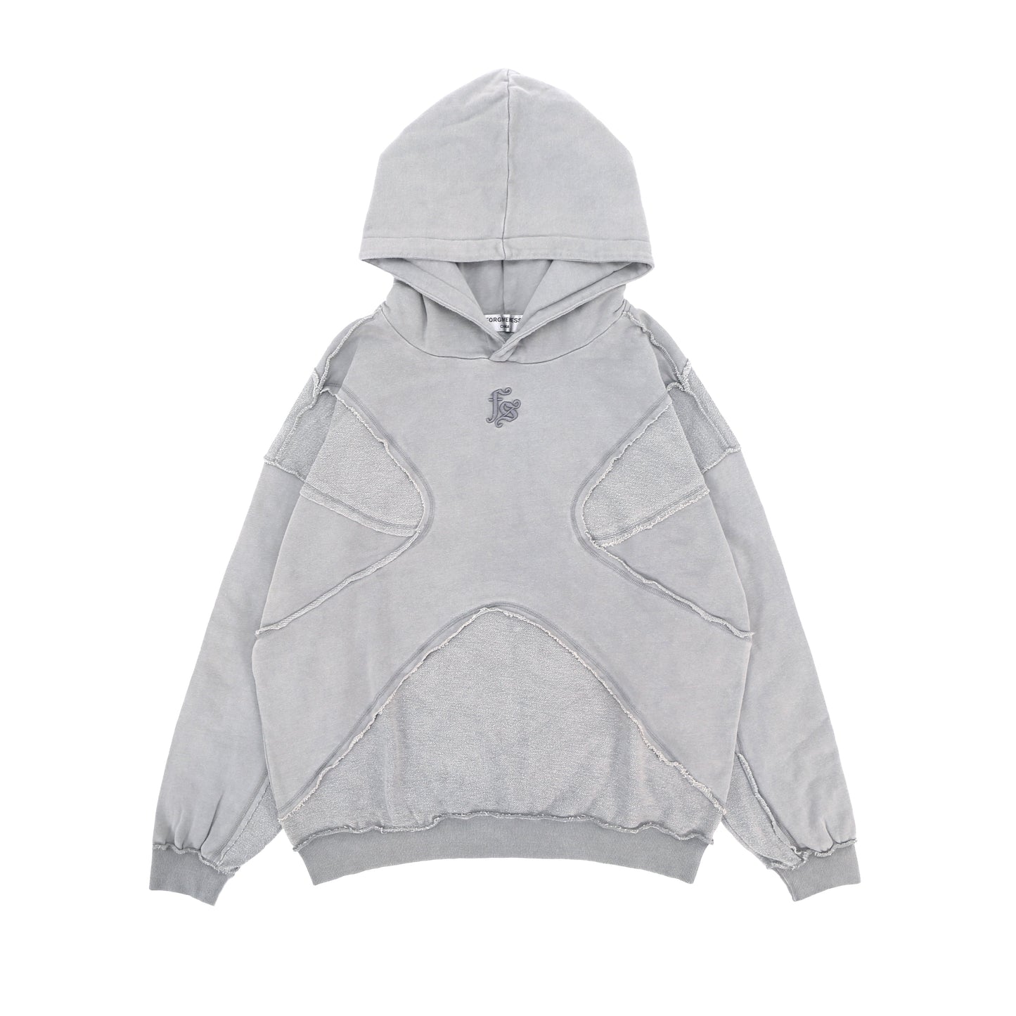 Oversized Washed Panelled Hoodie - Streetwear Pullover | LuxuryUrbanwear - Luxuryurbanwear
