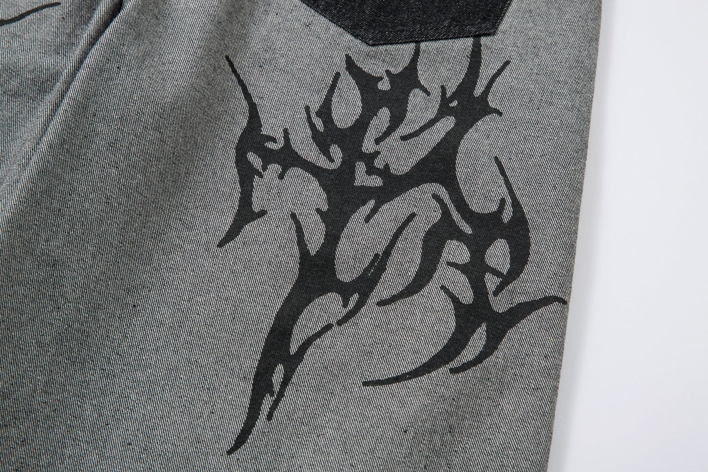 Tribal Flame Print | Baggy Jeans - Luxuryurbanwear