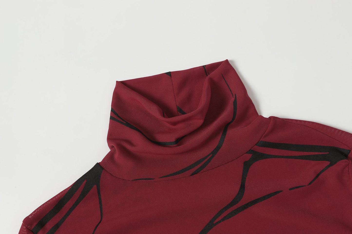 Abstract Line Graphic | Turtleneck Sweatshirt - Luxuryurbanwear