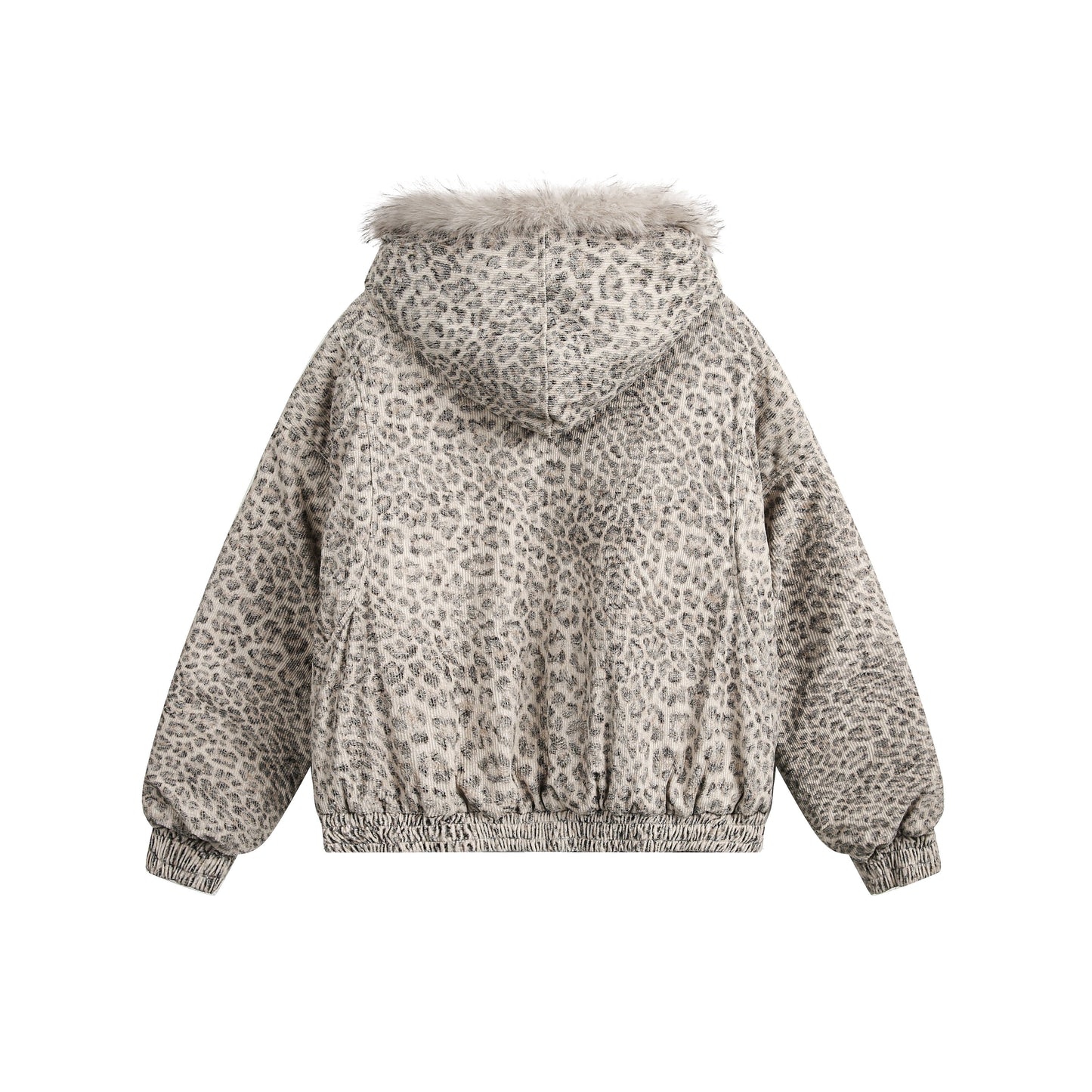 Leopard Patterned / Faux Fur Jacket - Luxuryurbanwear