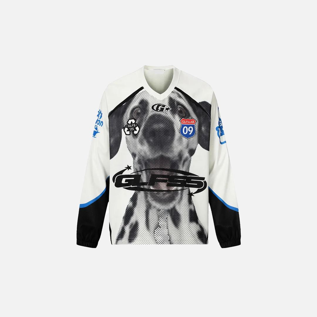 Streetwear Grunge Graphic Dog Sports T-Shirt - Luxuryurbanwear