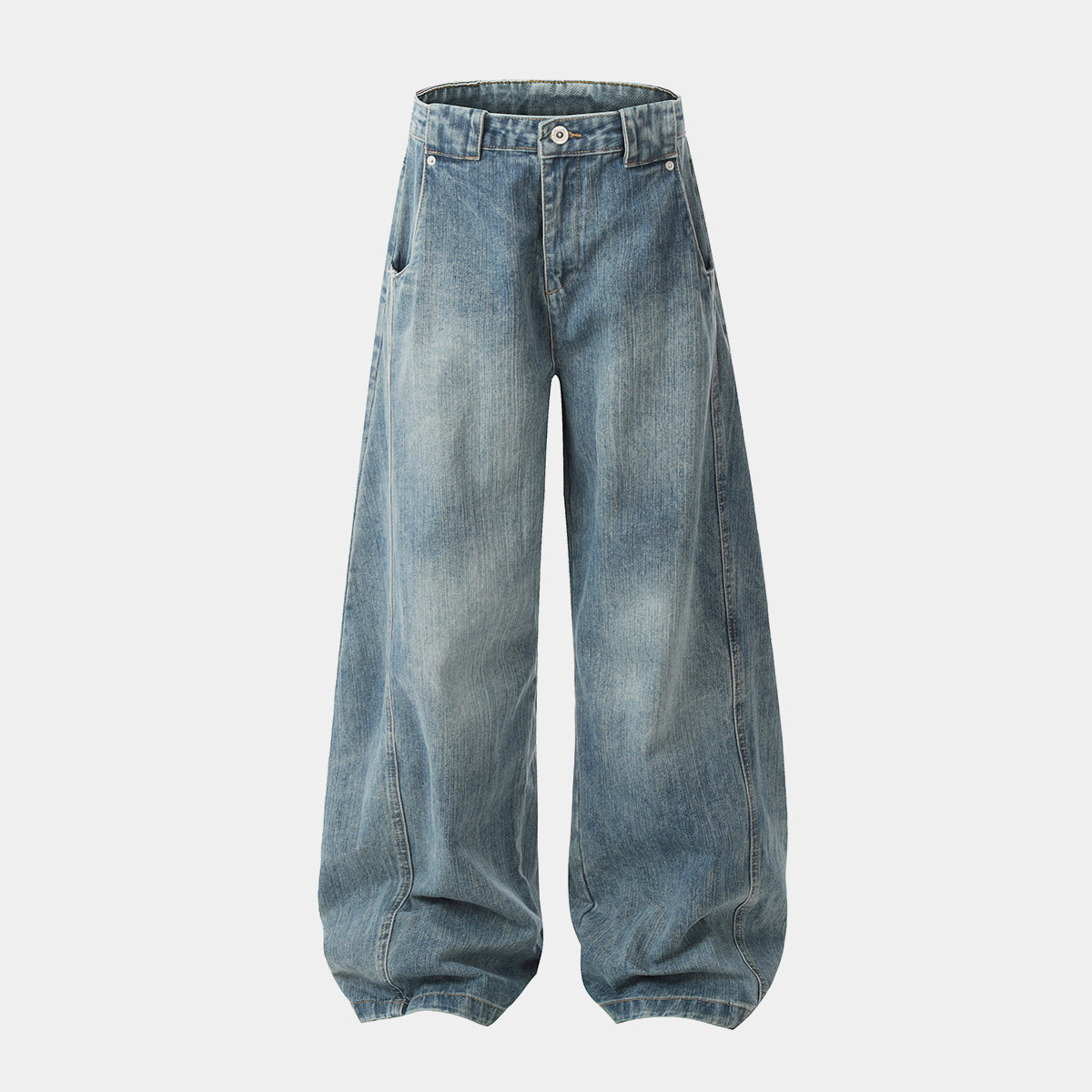 Washed Wide Leg | Vintage Denim Jeans - Luxuryurbanwear