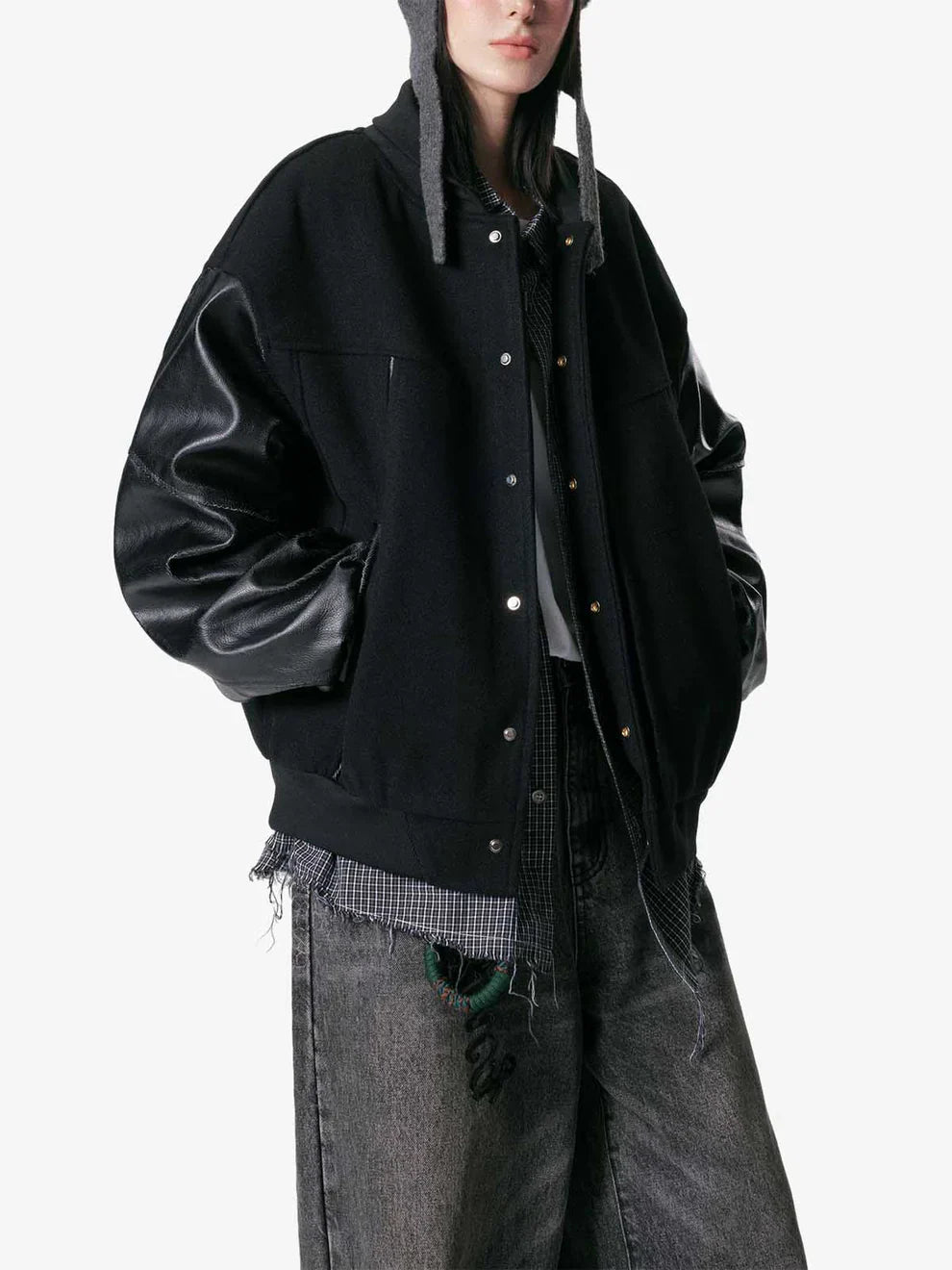 Retro Streetwear Outerwear | Vintage Leather Bomber Jacket - Luxuryurbanwear