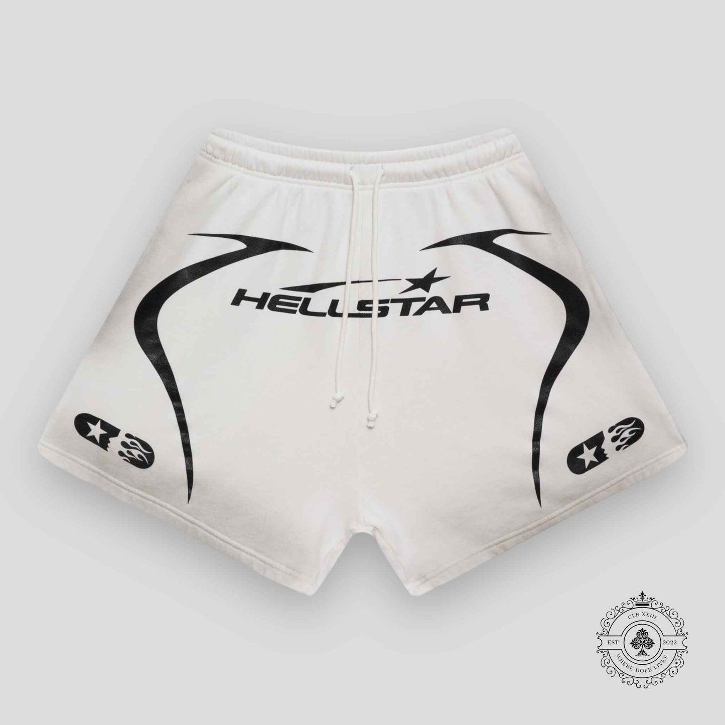 Hellstar Warm Up Shorts in White