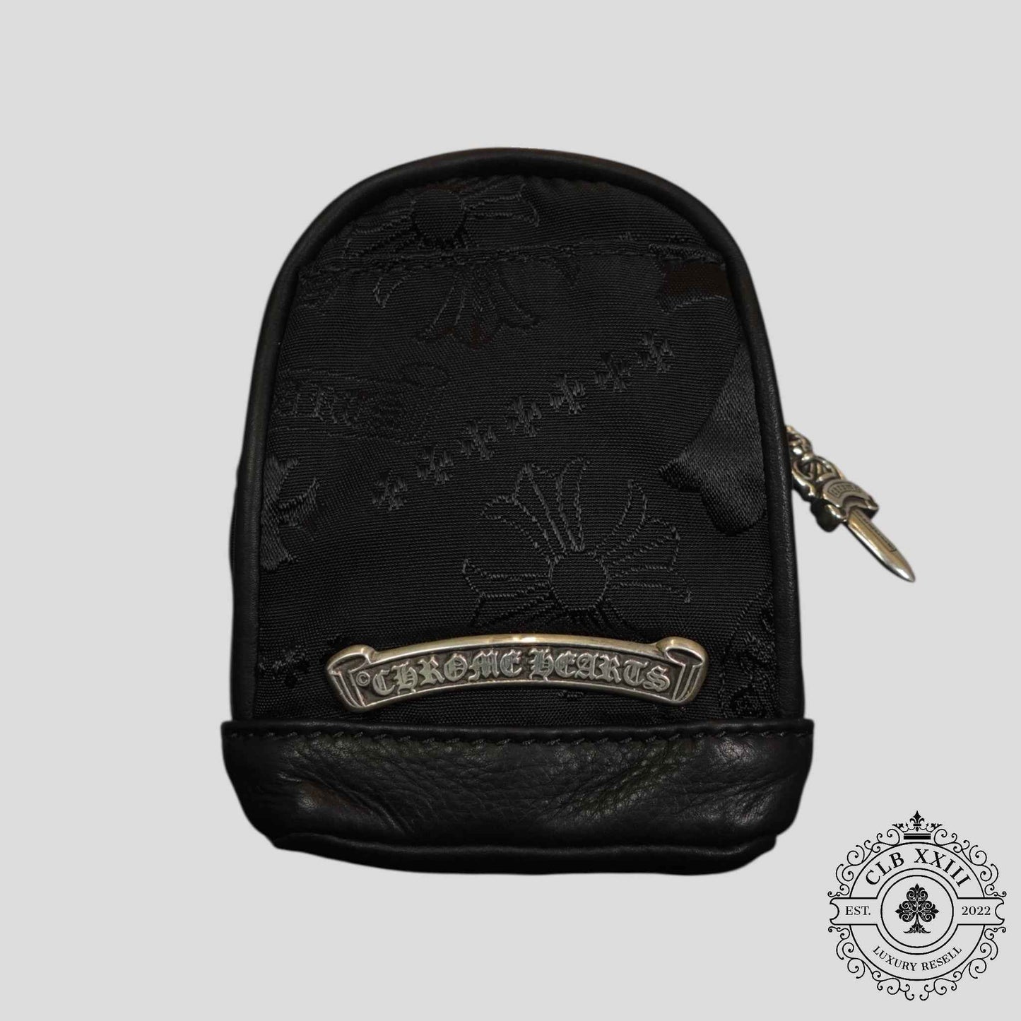 Chrome Hearts Motif Logo Wrist Bag in Black