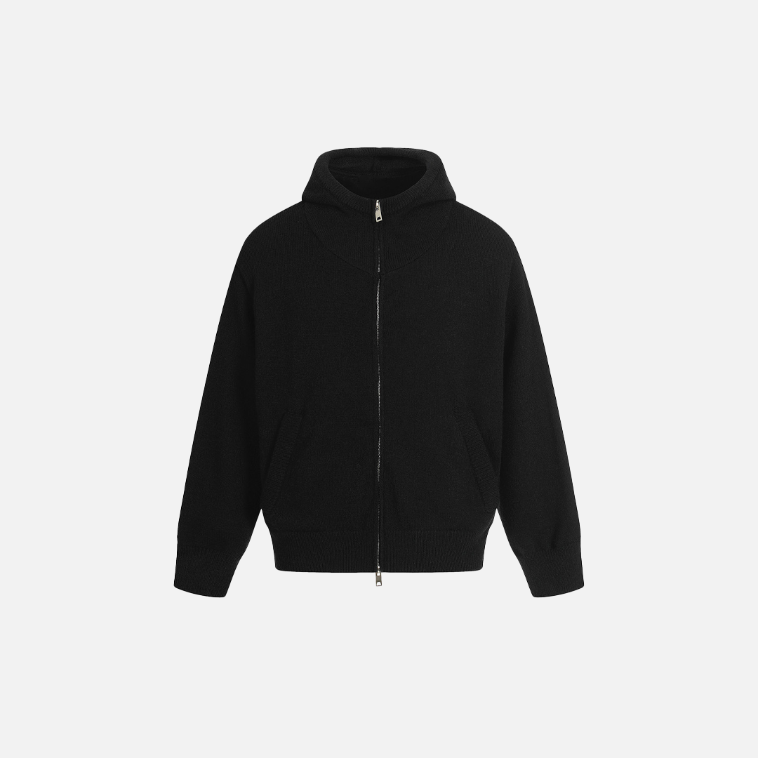 Stylish Solid Color Oversized Hooded Knit Cardigan - Luxuryurbanwear