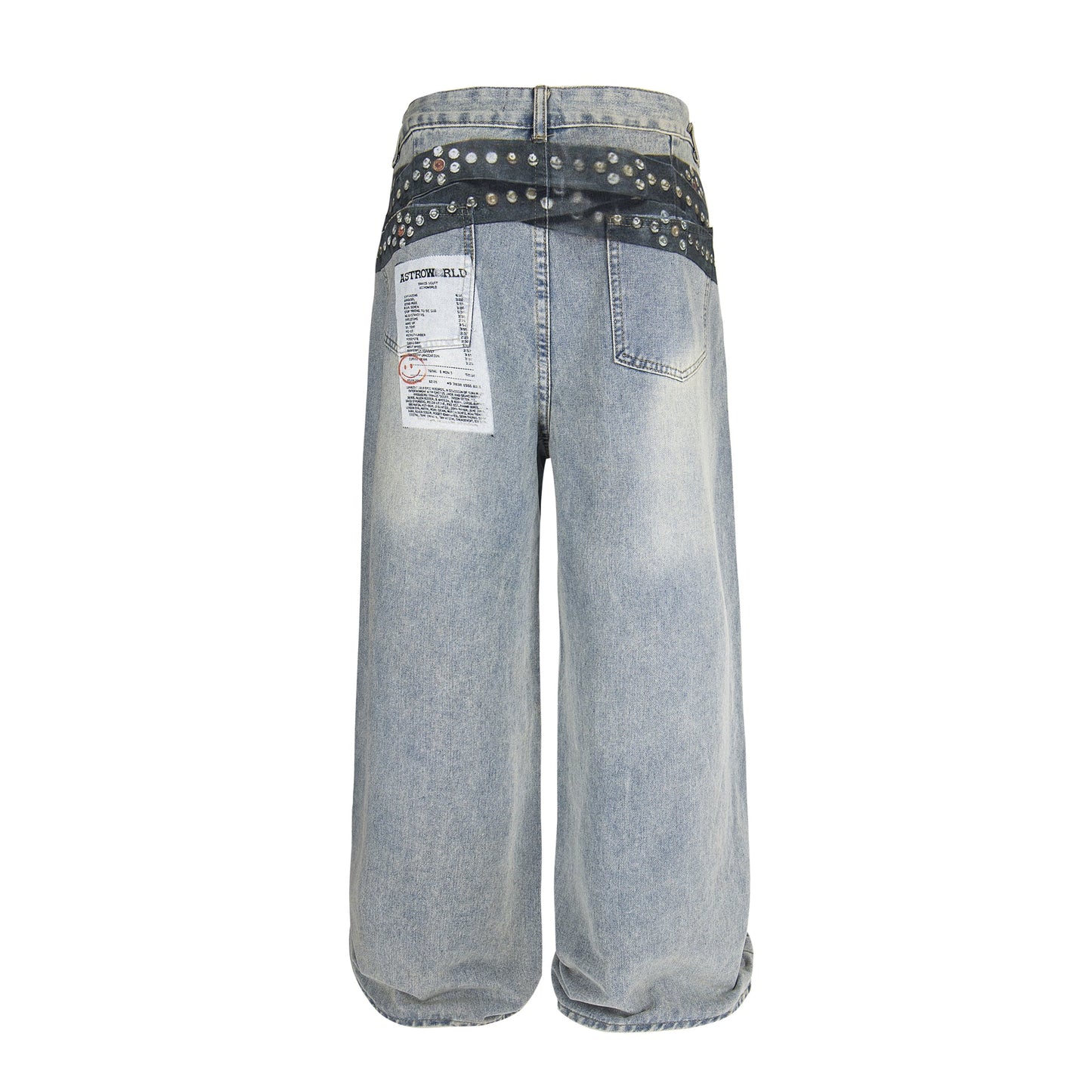 Studded Patchwork | Denim Jeans - Luxuryurbanwear