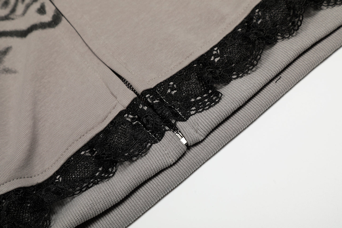 Gothic Spray Print | Zip Up Hoodie - Luxuryurbanwear