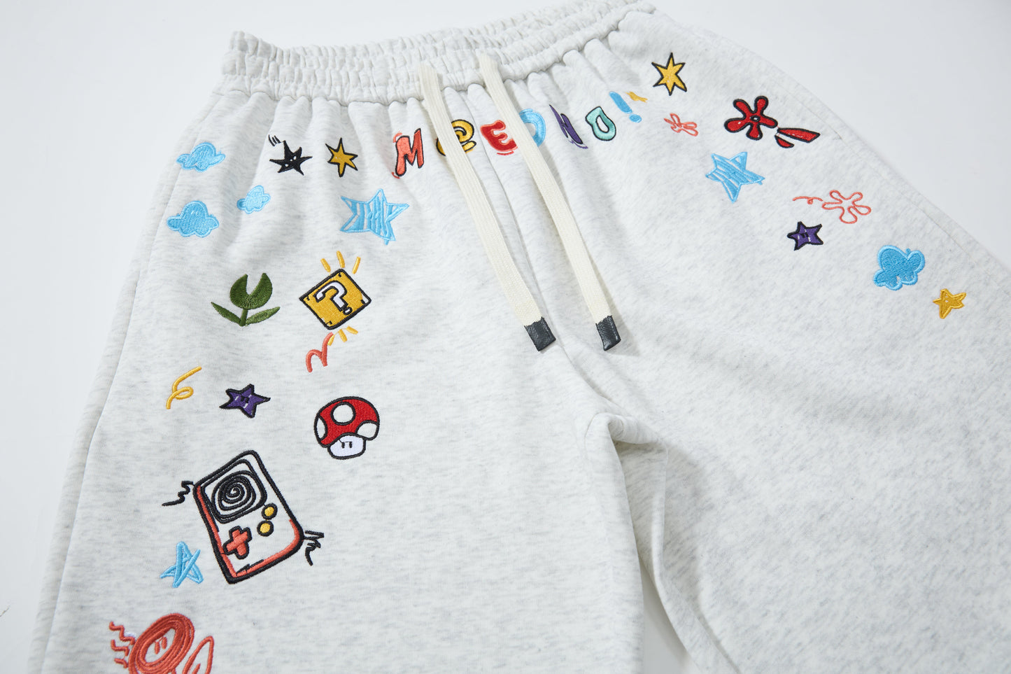 Cartoon Patch Decor | Loose Sweatpants - Luxuryurbanwear