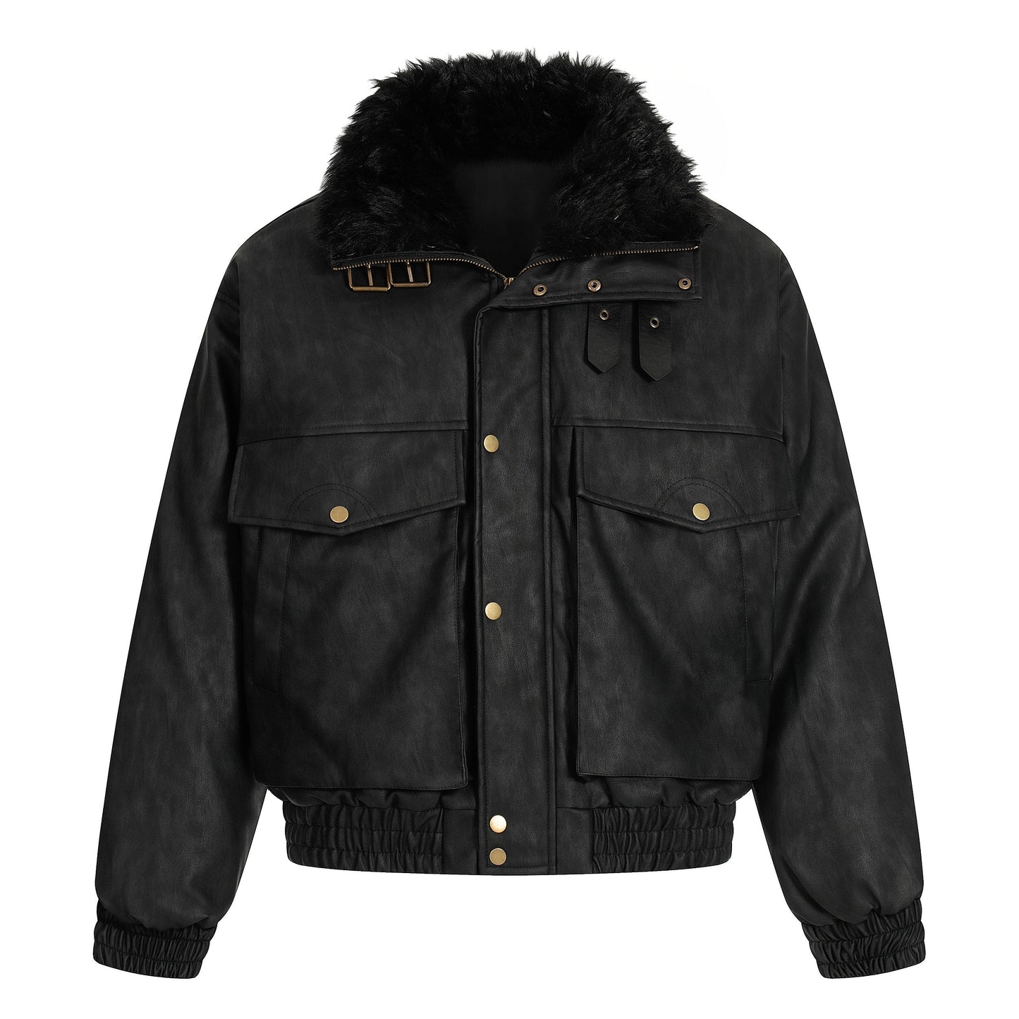 Vintage Pocket | Padded Suede Jacket - Luxuryurbanwear