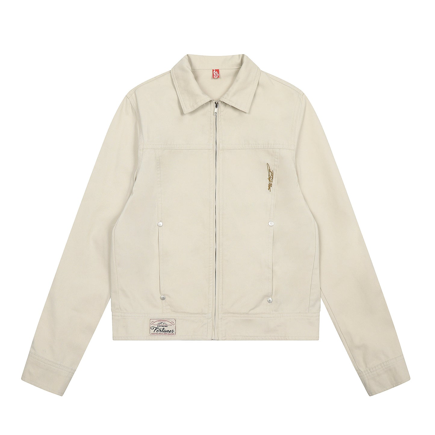 Steel Fade | Minimalist Zip-Up Denim Jacket - Luxuryurbanwear