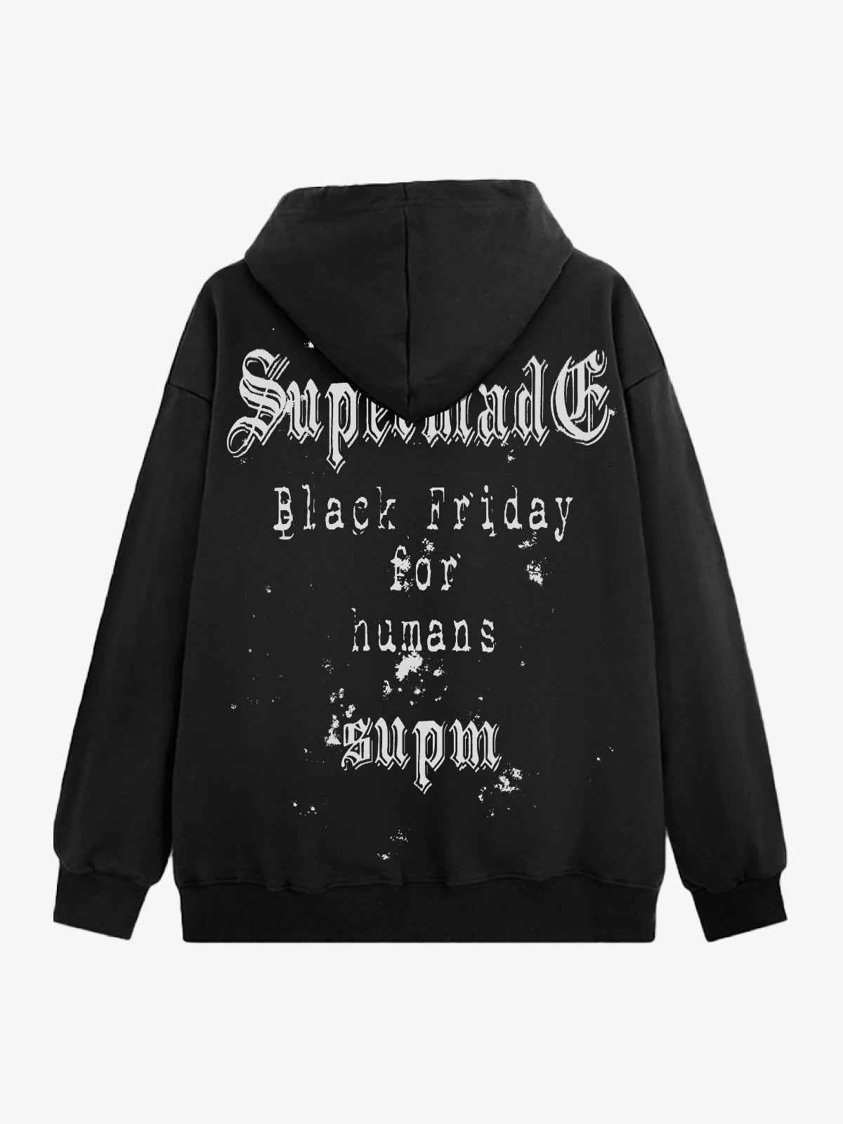 Gothic Skull Spider Web Graphic Hoodie