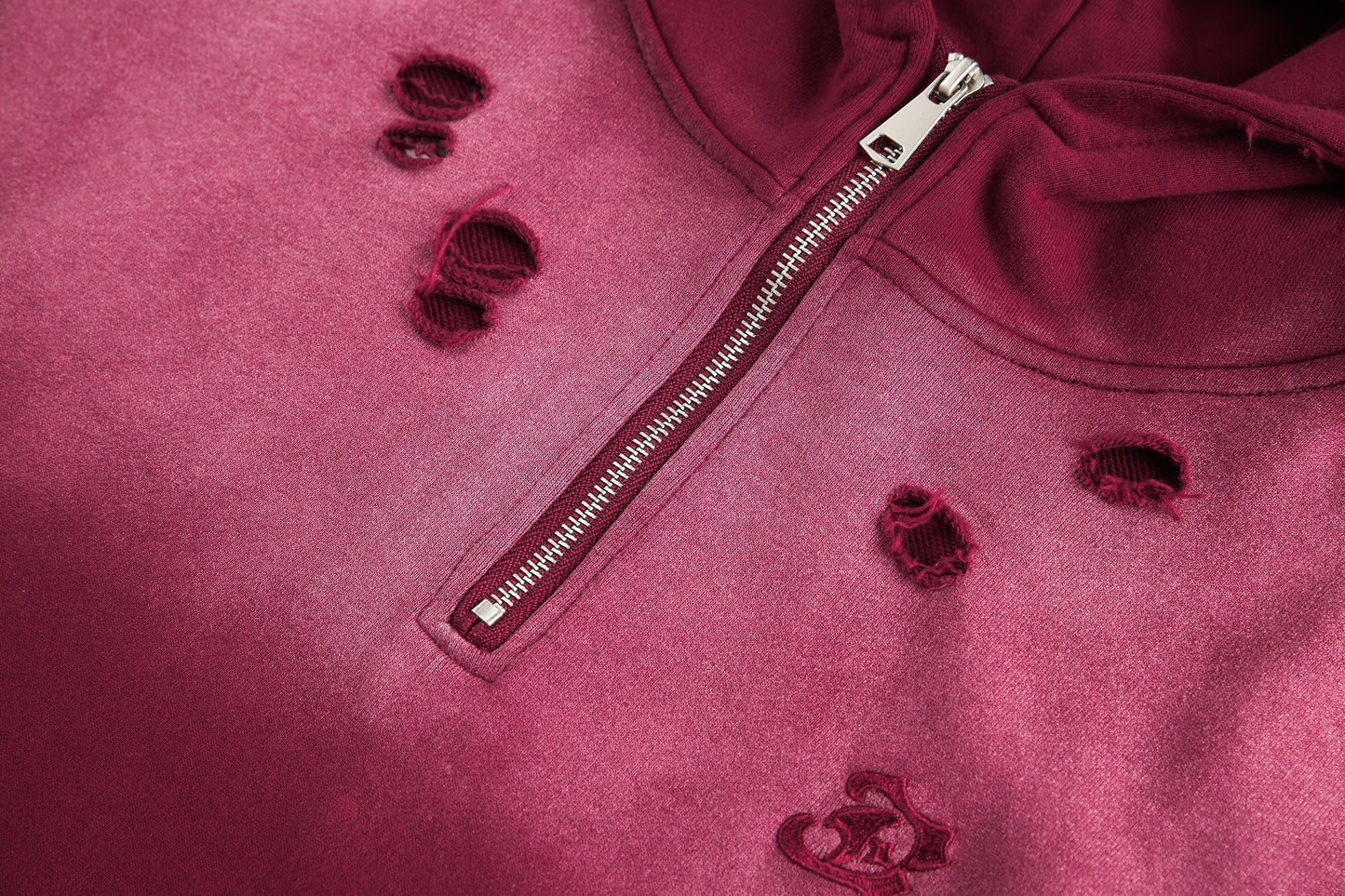 Distressed | Dip-Dye Hoodie - Luxuryurbanwear