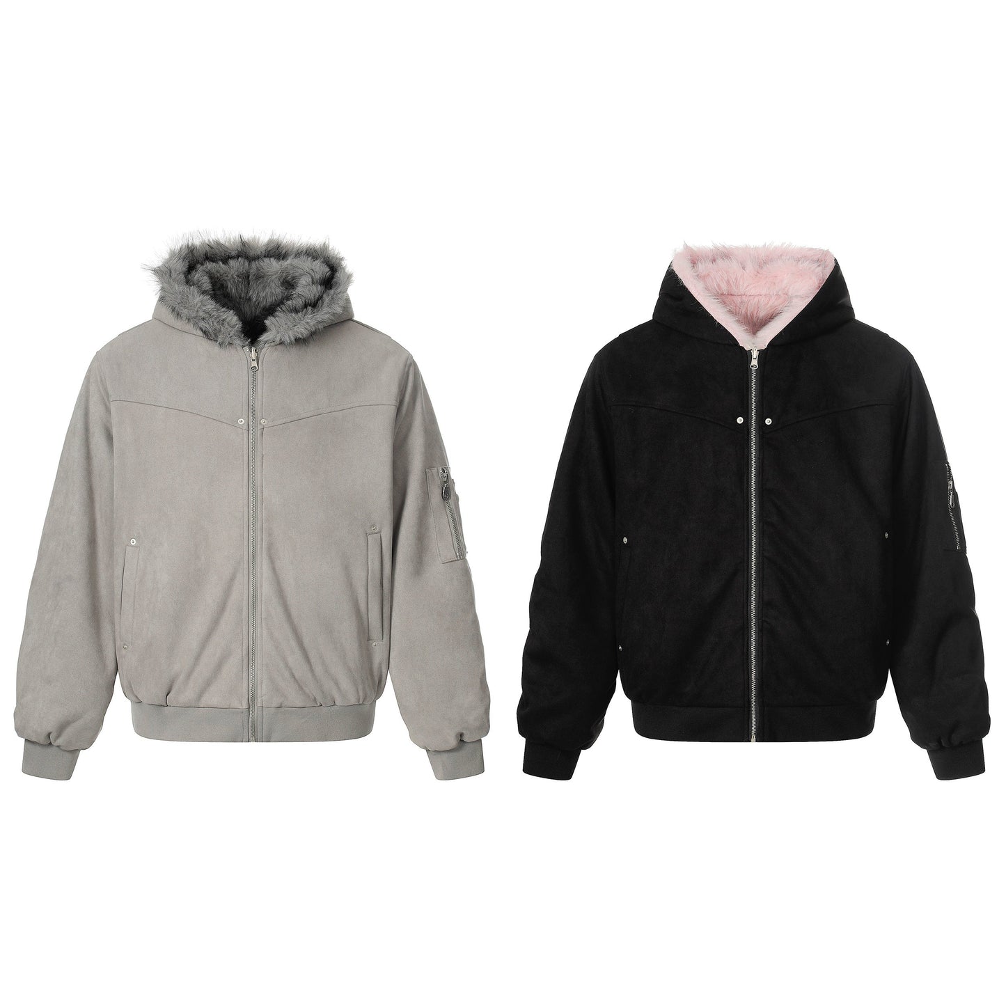 Reversible Fur | Winter Hooded Jacket - Luxuryurbanwear