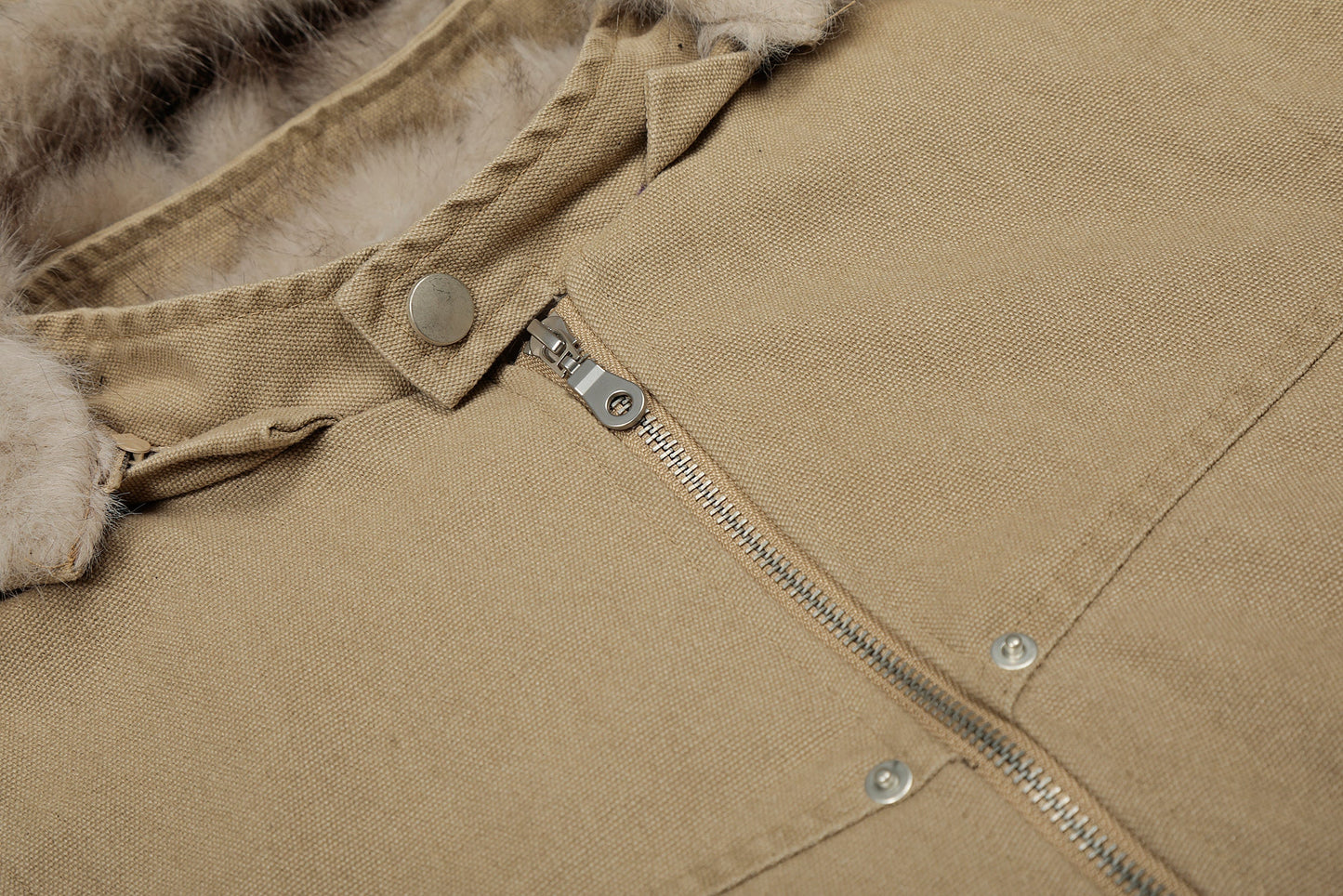 Denim Textured | Fur Streetwear Jacket - Luxuryurbanwear