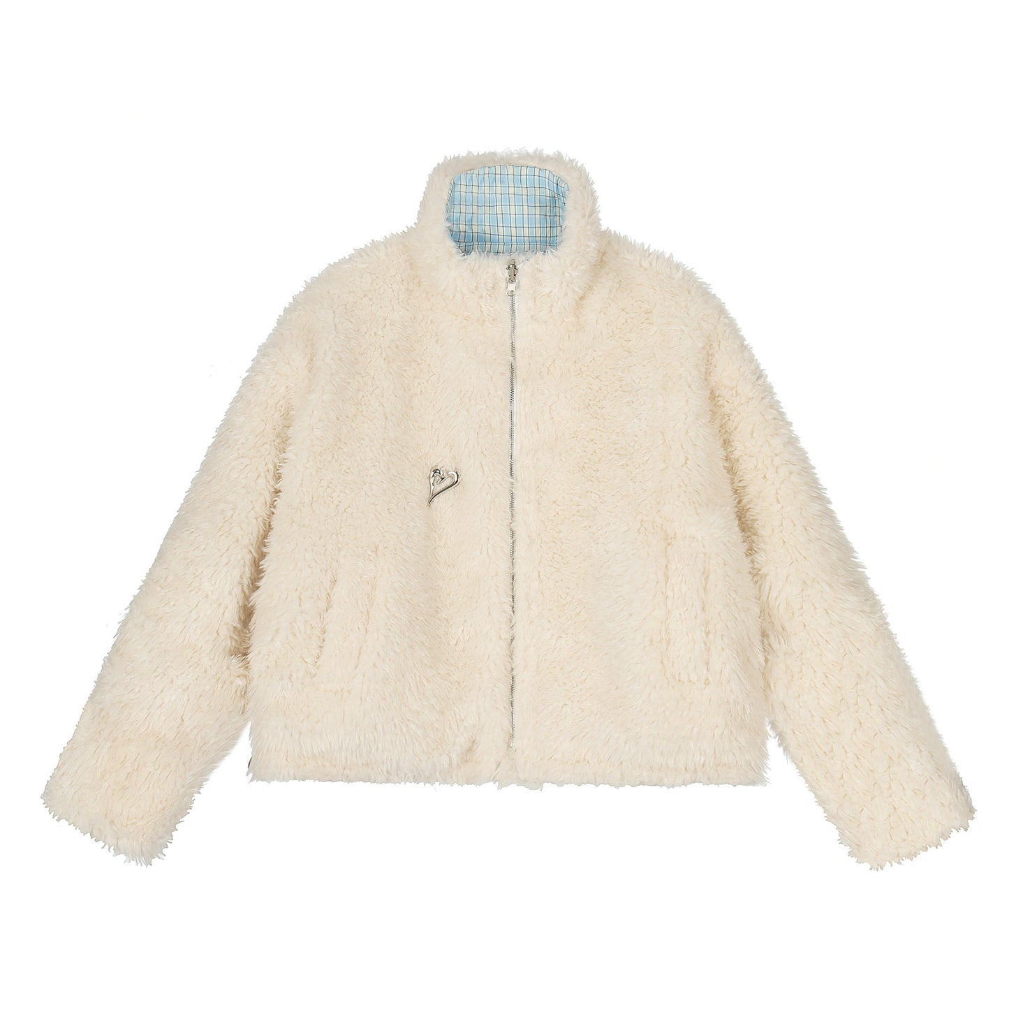 Double Cozy | Reversible Check & Fleece Jacket - Luxuryurbanwear