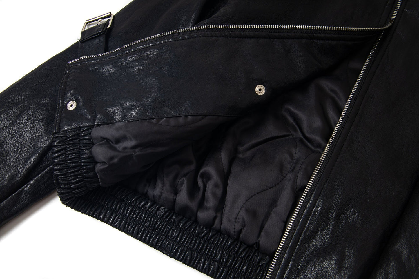 Street Rebel | Belted Faux Leather Moto Jacket - Luxuryurbanwear