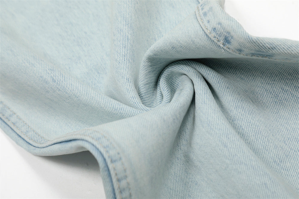 Light Blue Vintage | Straight Jeans - Luxuryurbanwear