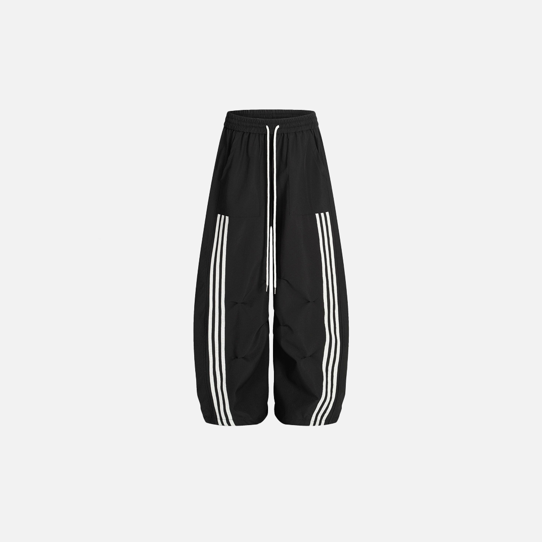 Striped Athletic Jogger Pants & Windbreaker Jacket - Luxuryurbanwear