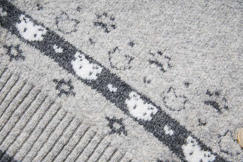 Puppy Charm | Knitted Cardigan with Faux Fur Hood - Luxuryurbanwear