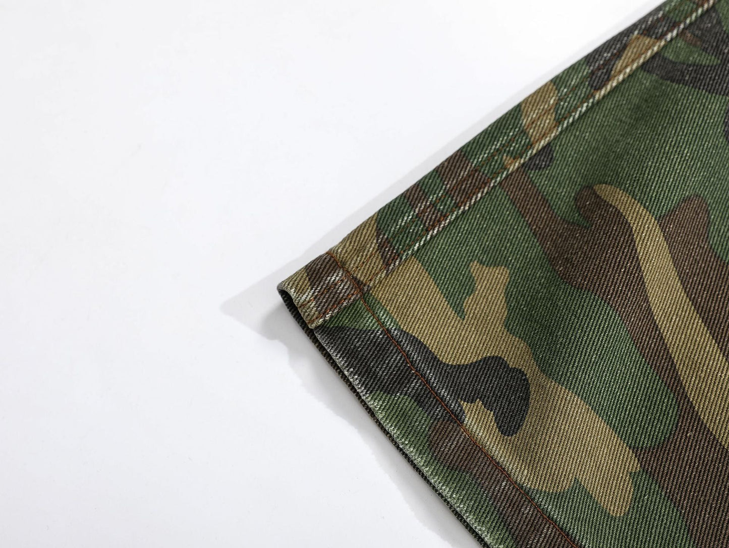 Ripped Camouflage Flared Cargos - Distressed Tactical Wide-Leg Pants | LuxuryUrbanwear - Luxuryurbanwear