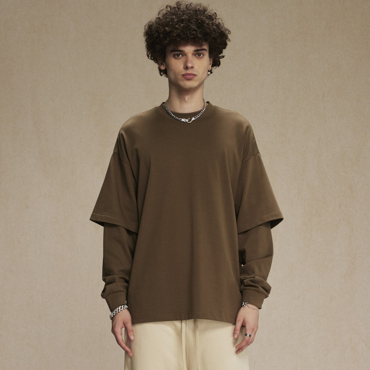Layered Sleeve Design | Long Sleeve T-Shirt - Luxuryurbanwear