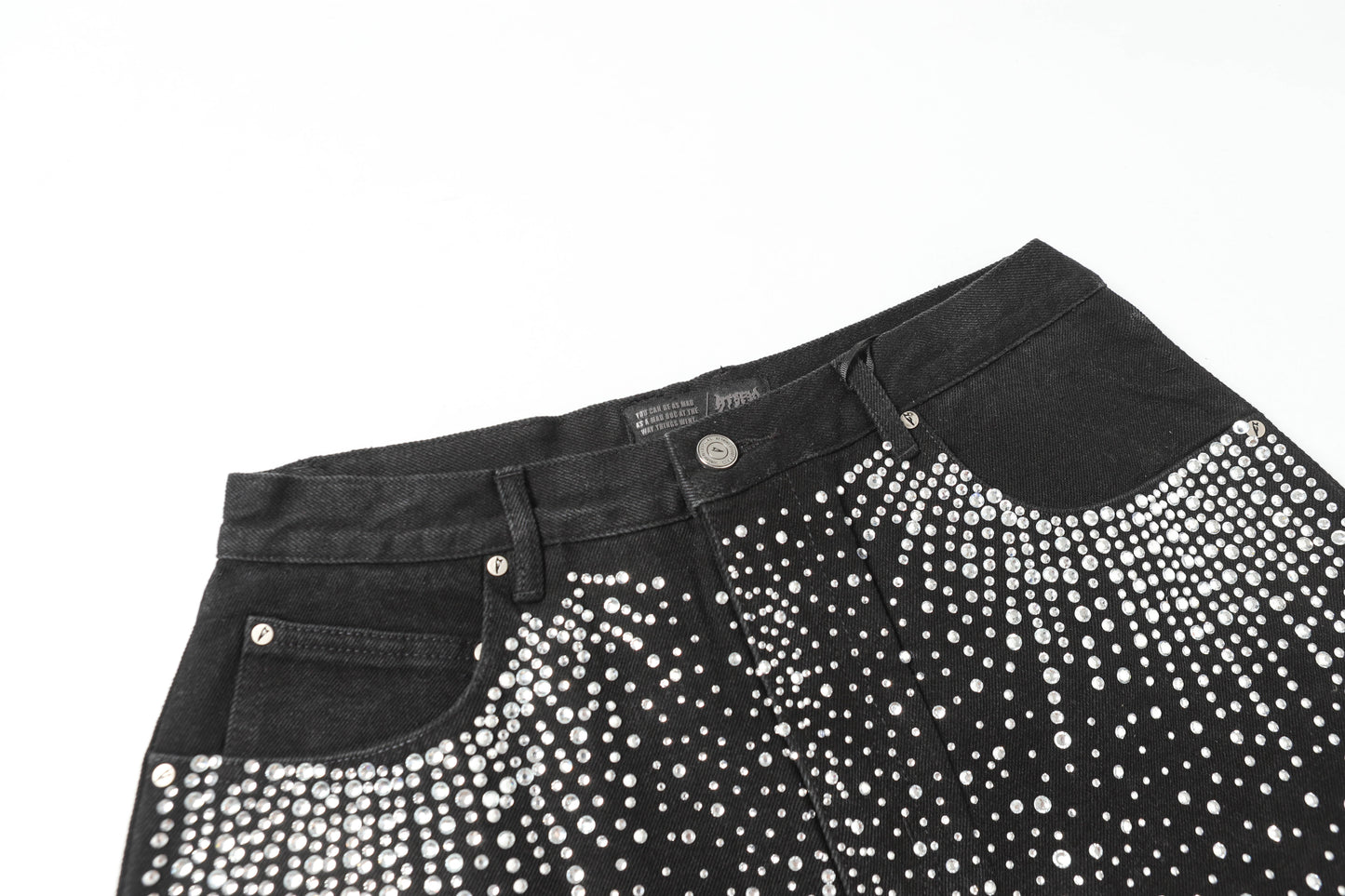 Rhinestone | Denim Shorts - Luxuryurbanwear
