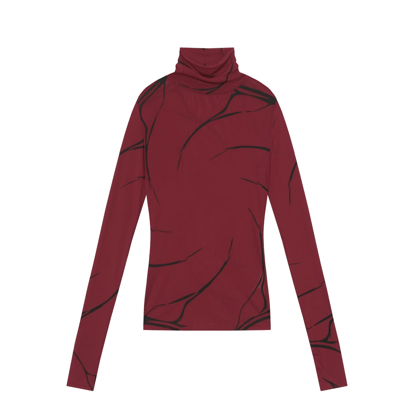 Abstract Line Graphic | Turtleneck Sweatshirt - Luxuryurbanwear