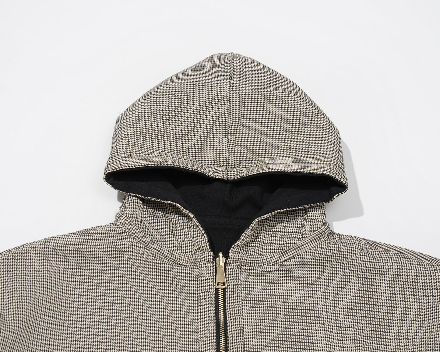 Houndstooth | Zip Up Hoodie - Luxuryurbanwear