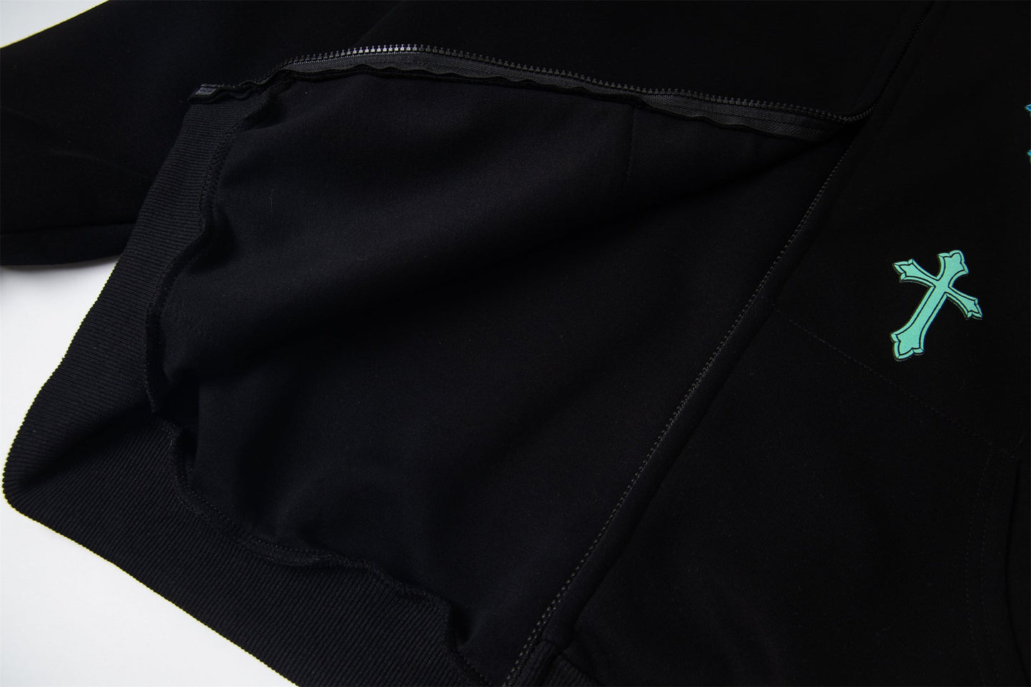 Colorful Cross Patch | Zip-Up Hoodie - Luxuryurbanwear